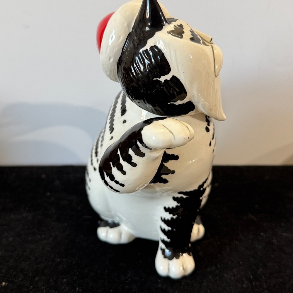 VINTAGE SIGMA TASTESETTERS CHRISTMAS CAT TEA POT SIZE 8“ x 4“ x 8“. - Picture 6 of 10